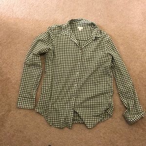 Jcrew green plaid button up